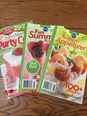 Summer Recipe Booklet Lot - Red, Pink & Green Covers